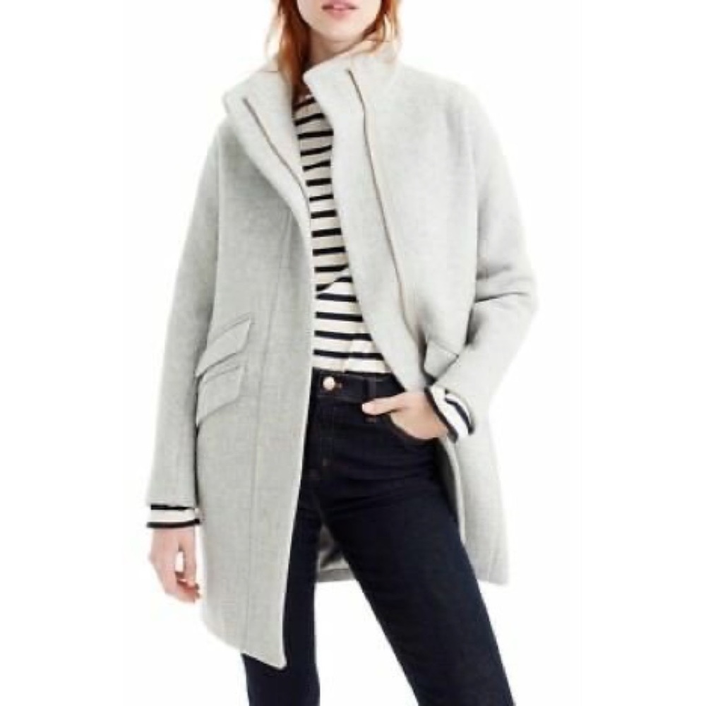 NWT J. Crew Cocoon Wool Coat, Sz. 8